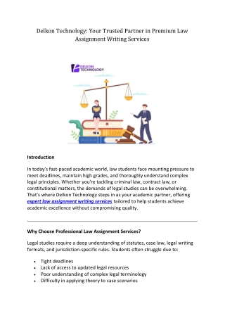 Delkon Technology – Top Law Grades Start Here