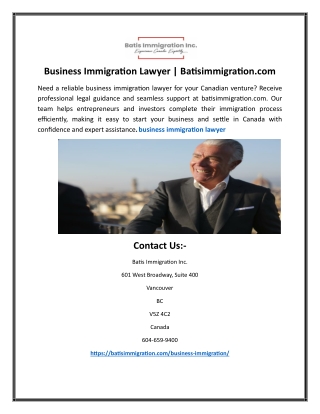 Business Immigration Lawyer | Batisimmigration.com
