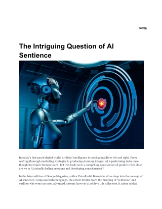 The Intriguing Question of AI Sentience
