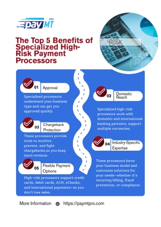 The Top 5 Benefits of Specialized High-Risk Payment Processors