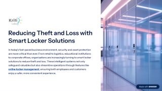 Reducing Theft and Loss with Smart Locker Solutions