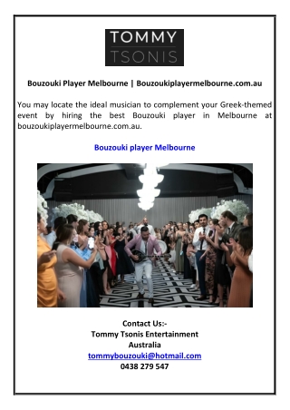 Bouzouki Player Melbourne | Bouzoukiplayermelbourne.com.au