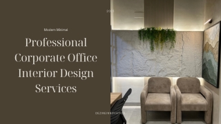 Professional Corporate Office Interior Design Services