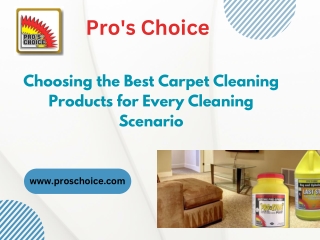 Choosing the Best Carpet Cleaning Products for Every Cleaning Scenario