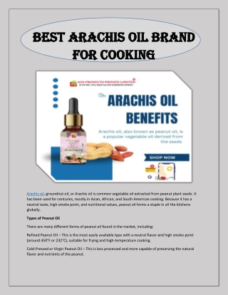 Arachis oil
