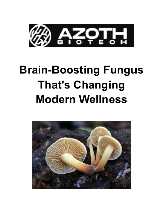 Brain-Boosting Fungus That's Changing Modern Wellness