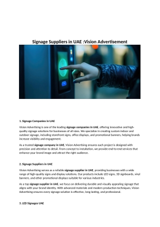 Large Format Printing in Dubai -Vision advertisement