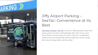 Affordable and Reliable: Jiffy Airport Parking – Sea Tac