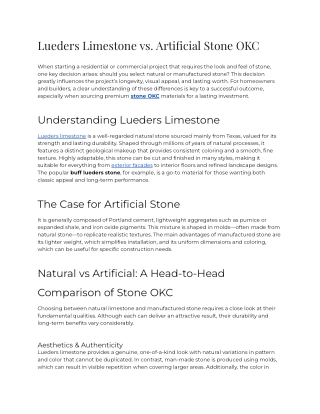 E - Lueders Limestone vs