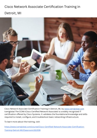 Cisco Network Associate Certification Training in Detroit, MI