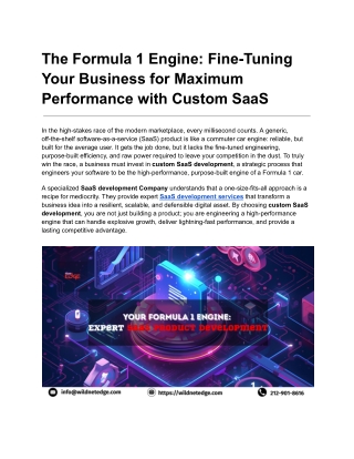 Your Formula 1 Engine_ Expert SaaS Product Development
