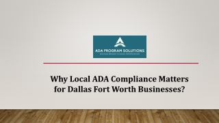 Why Local ADA Compliance Matters for Dallas Fort Worth Businesses