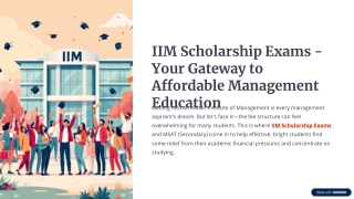 IIM Scholarship Exams - Your Gateway to Affordable Management Education