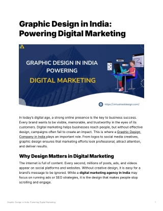 Graphic Design in India: Powering Digital Marketing