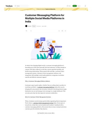 Customer Messaging Platform for Multiple Social Media Platforms in India