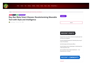 Ray-Ban Meta Smart Glasses: Revolutionizing Wearable Tech with Style and Intell