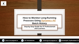 Top Microsoft Dynamics AX Online Training- Visualpath