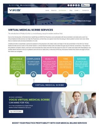 VOCIS INC Virtual Medical Scribe SERVICES