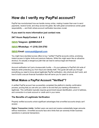 How do I verify my PayPal account_