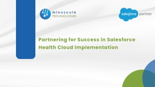 Partnering for Success in Salesforce Health Cloud Implementation