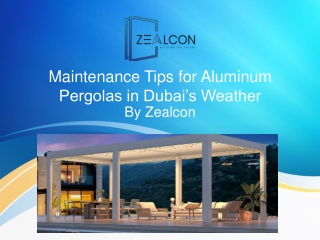 Maintenance Tips for Aluminum Pergolas