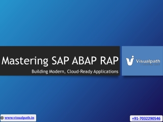 SAP ABAP RAP Online Training - SAP ABAP Training
