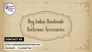 Buy Indian Handmade Bathroom Accessories pd