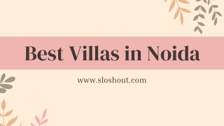 Best Villas in Noida for Party | Sloshout