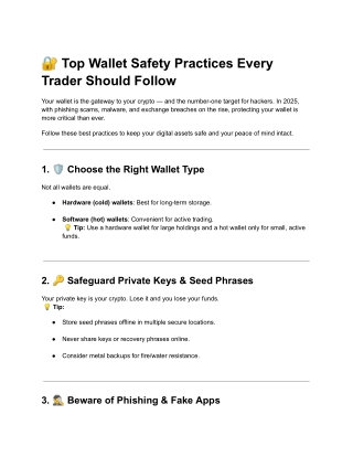 Top Wallet Safety Practices Every Trader Should Follow