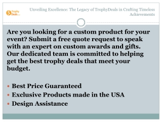 Trophies That Inspire: Celebrate Excellence with TrophyDeals