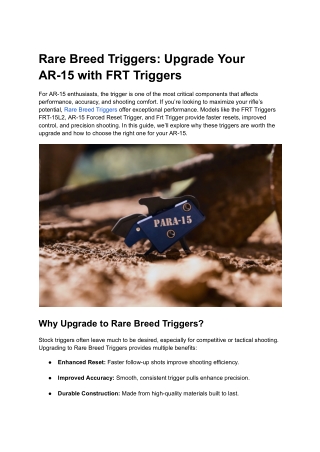 Rare Breed Triggers_ Upgrade Your AR-15 with FRT Triggers (1)