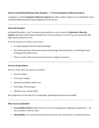 hospital in Bharuch Gujarat