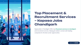 Top Placement & Recruitment Services – Kapasa Jobs Chandigarh