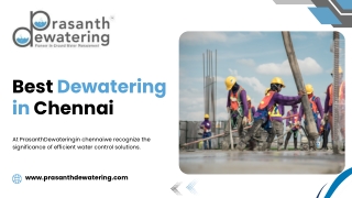 Advanced Well Point Dewatering Service | Prasanth Dewatering