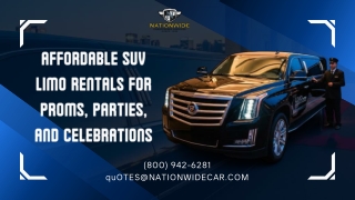 Affordable SUV Limo Rentals for Proms, Parties, and Celebrations