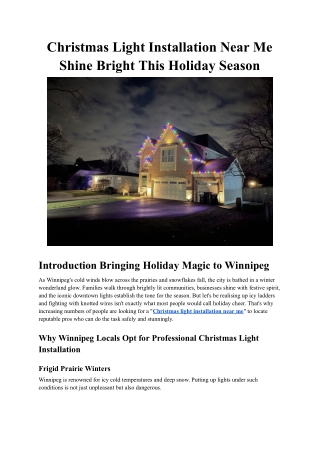 Christmas Light Installation Near Me Shine Bright This Holiday Season