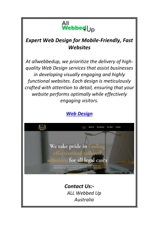 Expert Web Design for Mobile-Friendly, Fast Websites