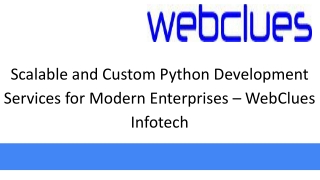 Scalable and Custom Python Development Services for Modern Enterprises – WebClues Infotech