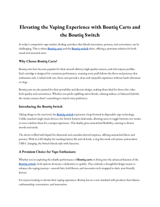 original boutiq switch