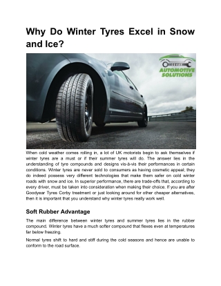 Why Do Winter Tyres Excel in Snow and Ice_
