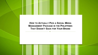 How to Actually Pick a Social Media Management Package in the Philippines