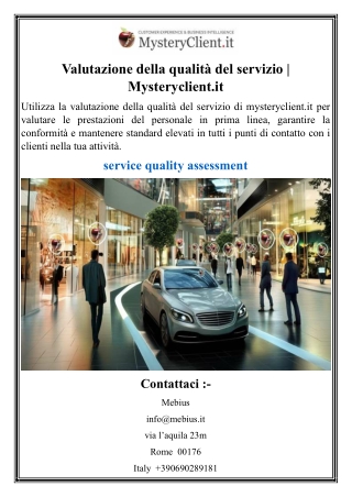 Valutazione della qualità del servizio  Mysteryclient.it