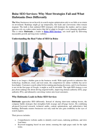 Boise SEO Services​