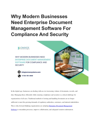 Enterprise Document Management Software