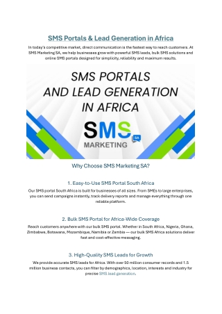 Reach More Customers with Bulk SMS Portals & SMS Leads Africa