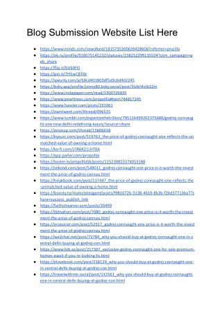 Blogs SUbmission Website