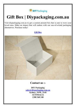 Gift Box  Diypackaging.com.au
