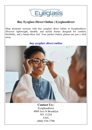 Buy Eyeglass Direct Online  Eyeglassdirect