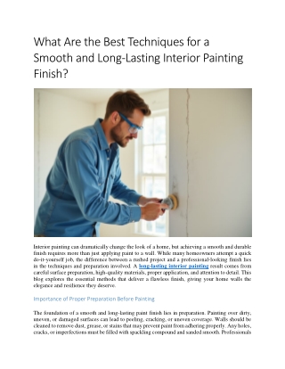 What Are the Best Techniques for a Smooth and Long