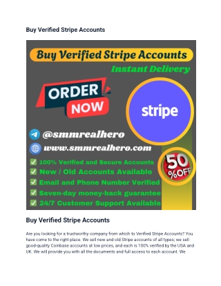 Buy Verified Stripe Accounts